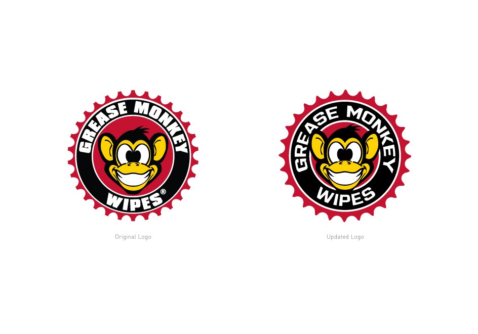 Grease Monkey Wipes Logo Refresh Rebrand Update Color